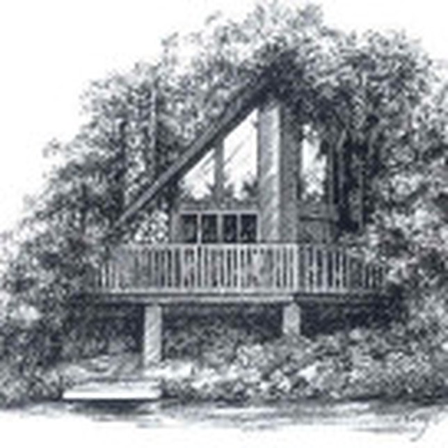 A Frame Lake House<br>